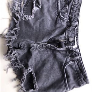 Distressed black shorts!